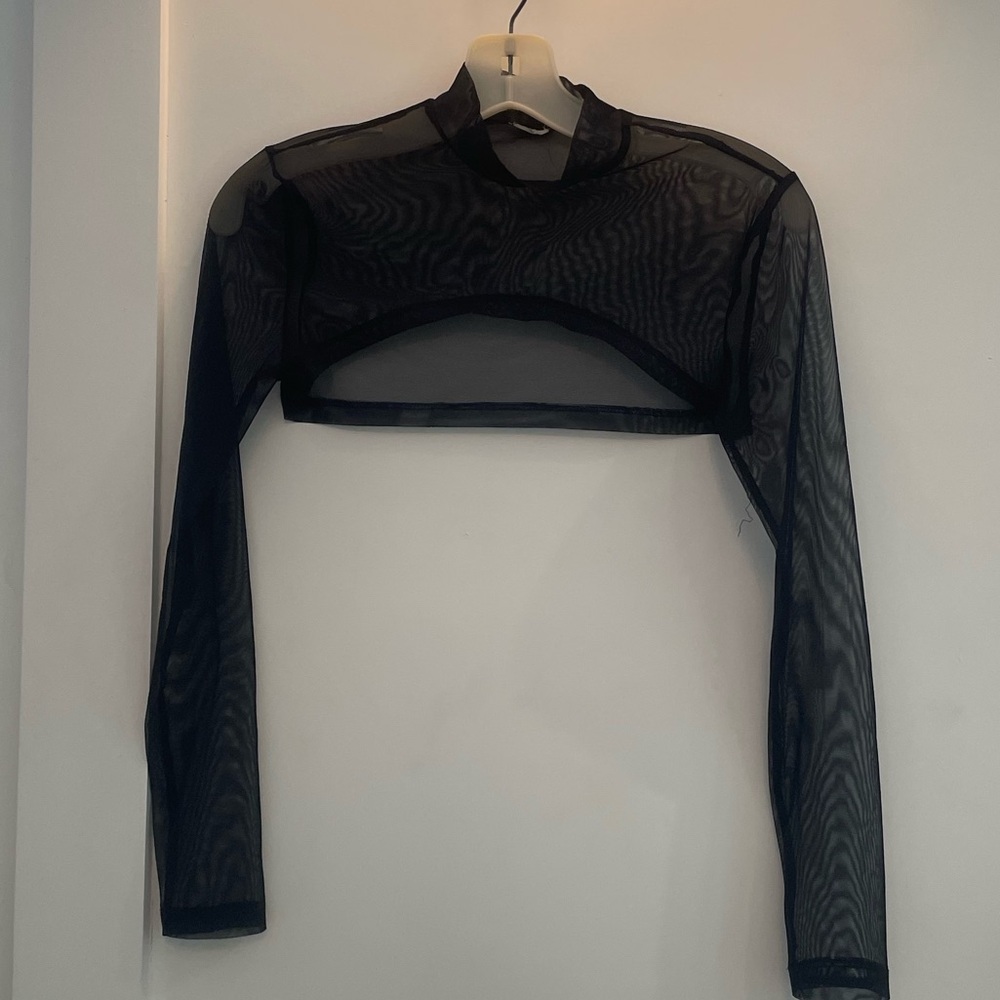 Black Sheer Long Sleeve shrug